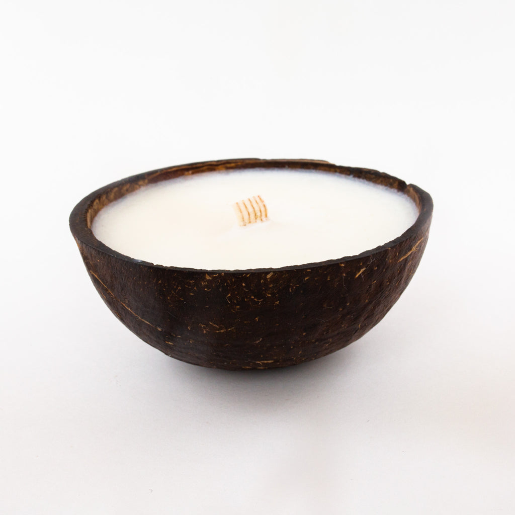 Half Coconut Candle - Black Tuxedo